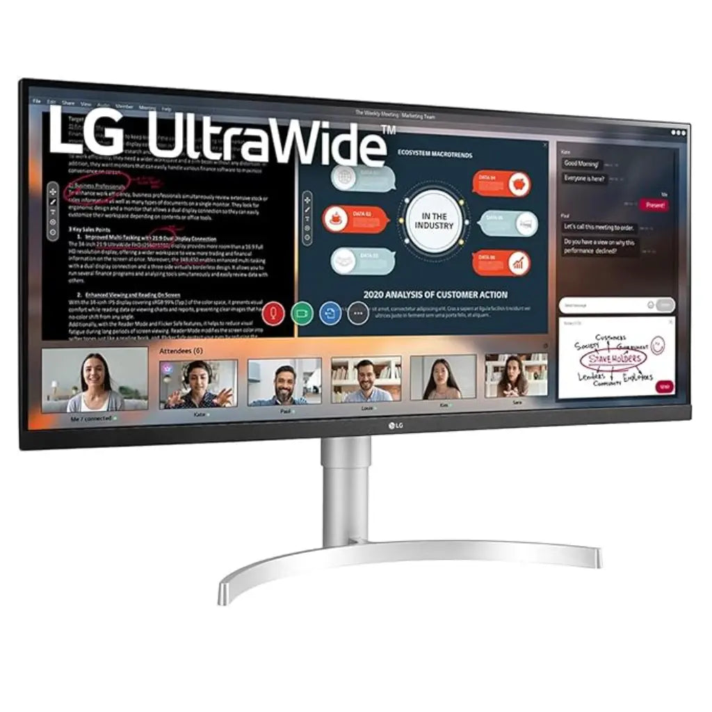 LG 34WN650-W 34" 75Hz 2560×1080 WFHD UltraWide™ IPS Monitor-tpstech.in