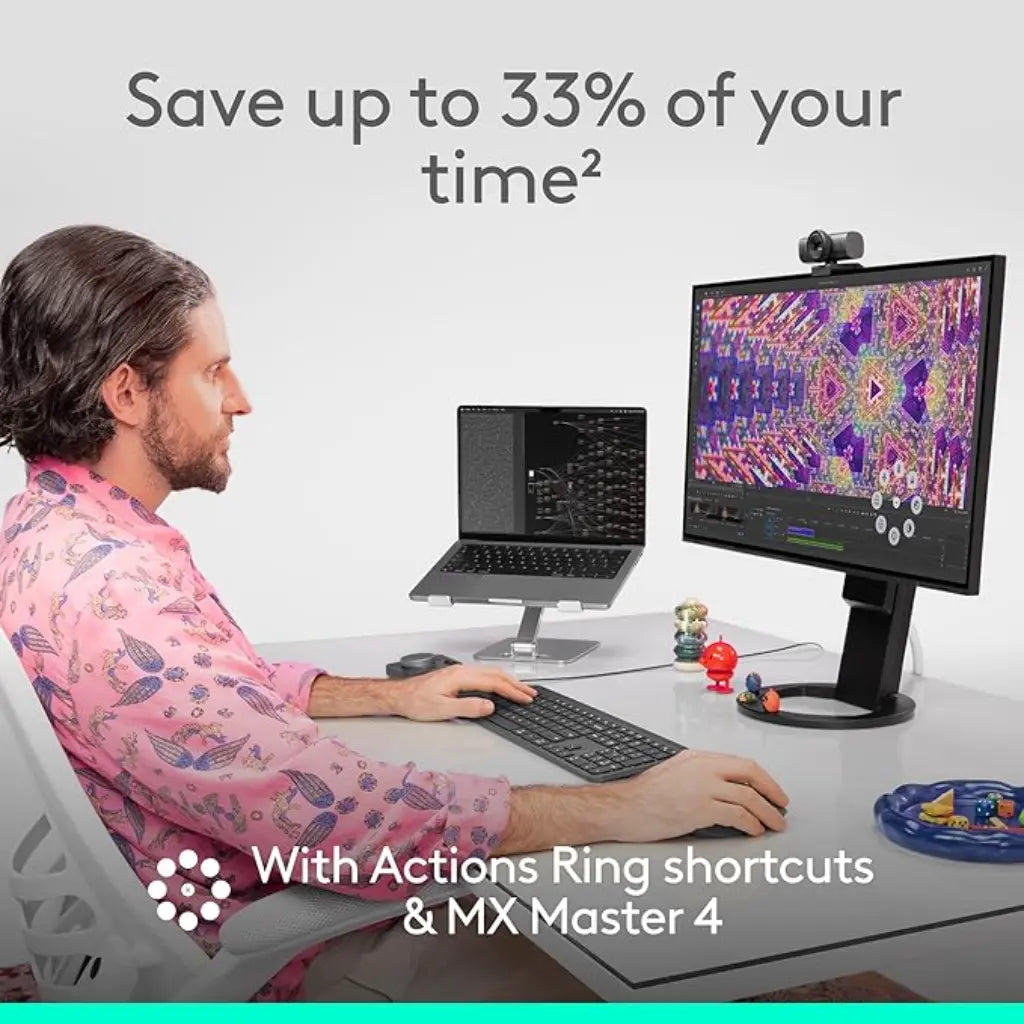 Logitech MX Master 4 Ergonomic Wireless Mouse with Haptic Feedback & MagSpeed Wheel-tpstech.in
