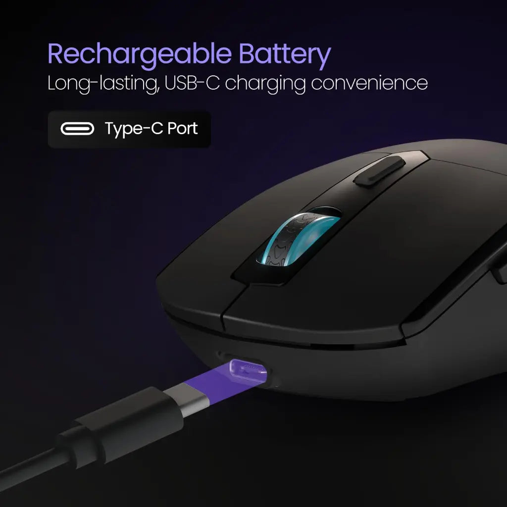 Portronics Toad One POR 1682 Wireless Dual Connectivity Mouse with RGB Lights-tpstech.in