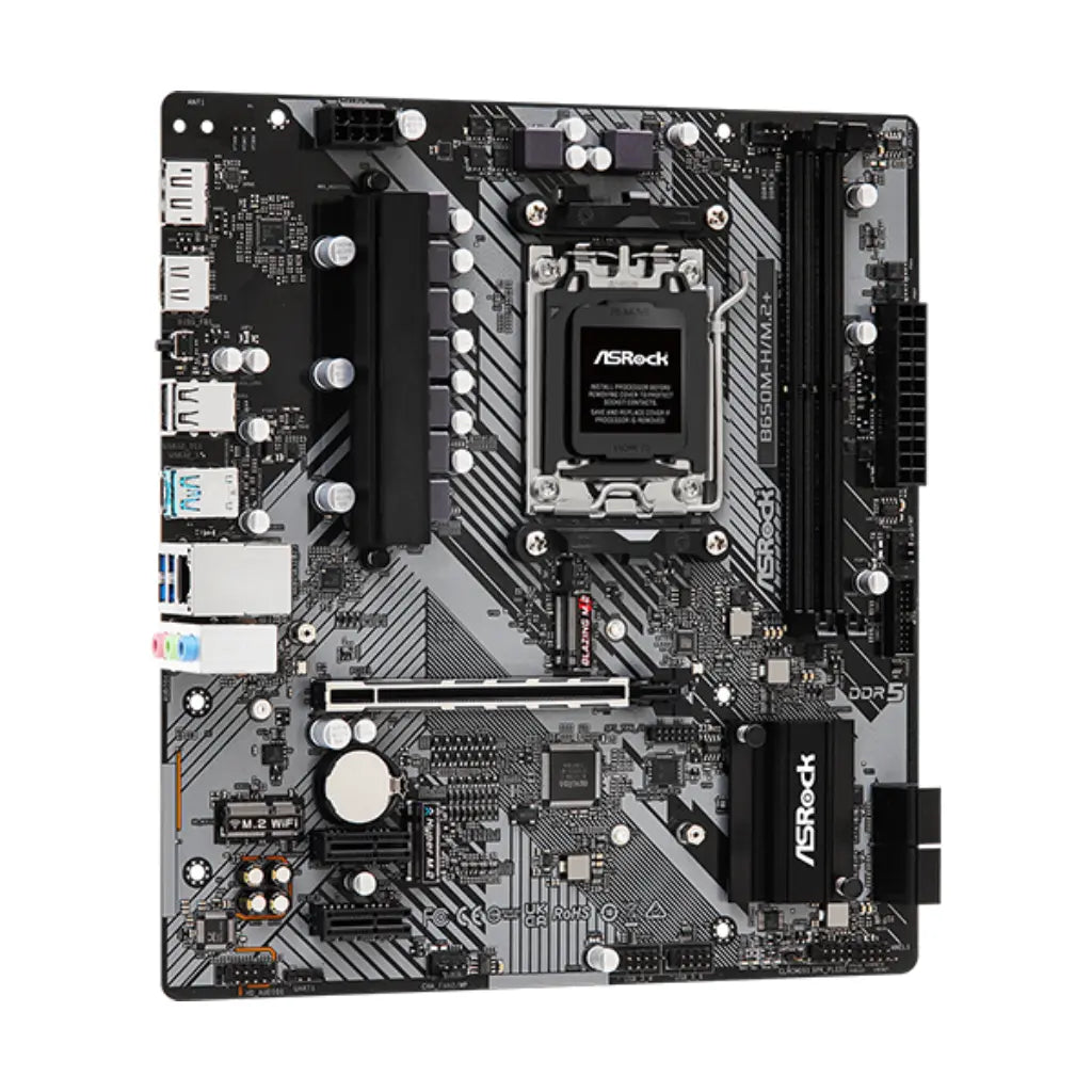 ASRock B650M-H/M.2+ B650 Micro ATX AM5 DDR5 Motherboard-tpstech.in