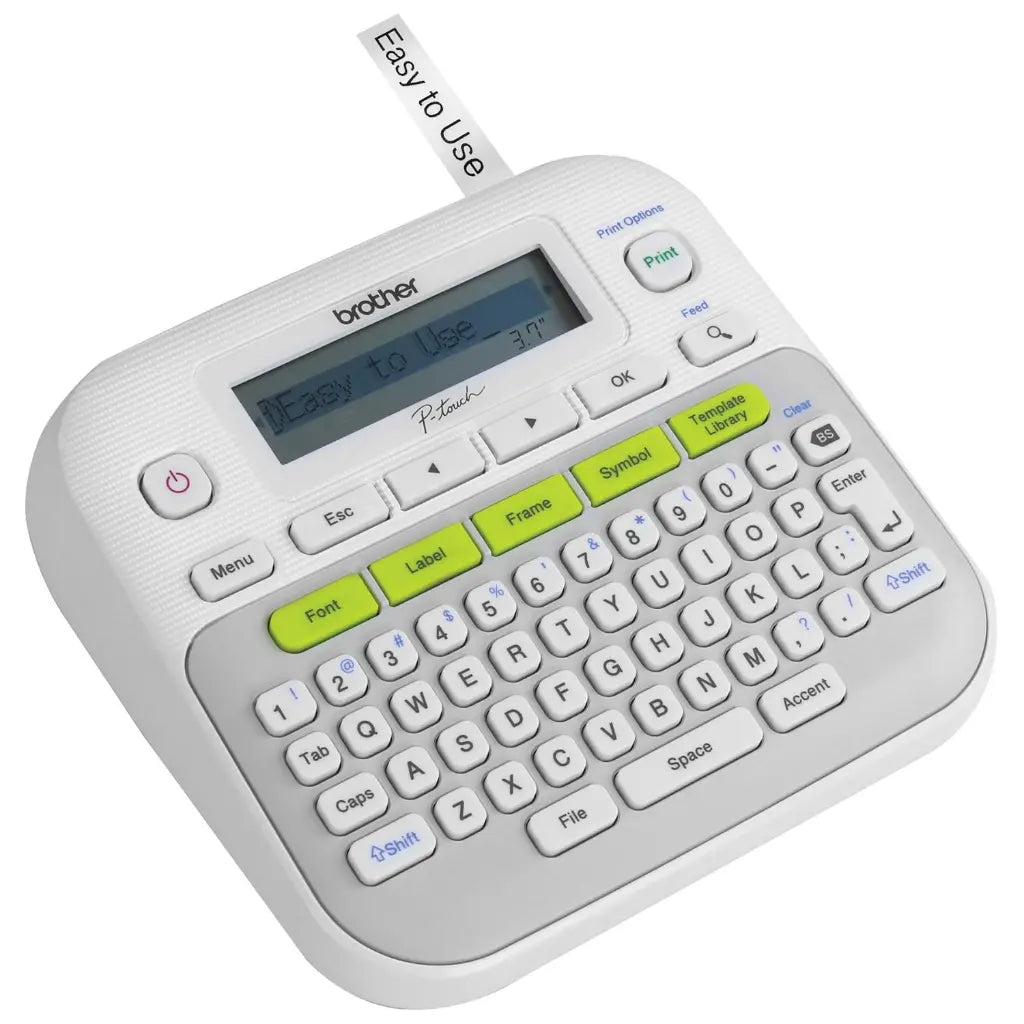Brother PT D210 Desktop Label Printer QWERTY Keyboard 12mm TZe Tape Support-tpstech.in