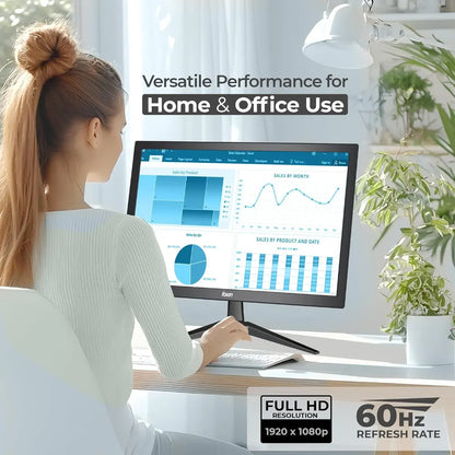 Foxin 24" 60Hz 5ms Crystal Flat Full HD LED Monitor Wall Mountable-tpstech.in