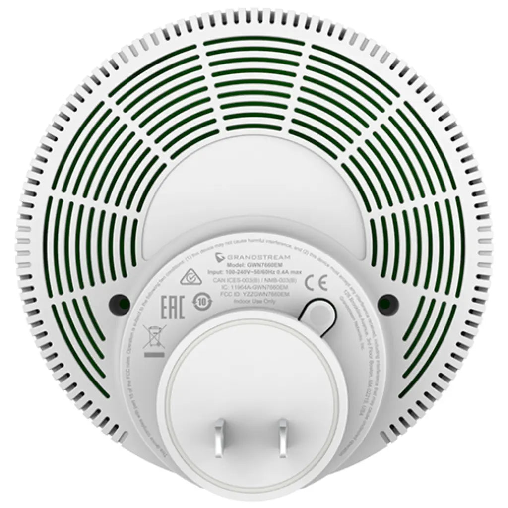 Grandstream GWN7660EM AX3000 WiFi 6 Dual Band Plug-in Access Point & Mesh Extender-tpstech.in
