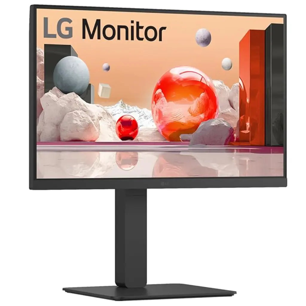 LG 24BA850 24" 100Hz Full HD IPS Monitor Built-in Webcam Mic Speakers-tpstech