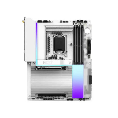 NZXT N9 Z890 LGA1851 ATX DDR5 Wi‑Fi 7 Gaming Motherboard - White-tpstech.in