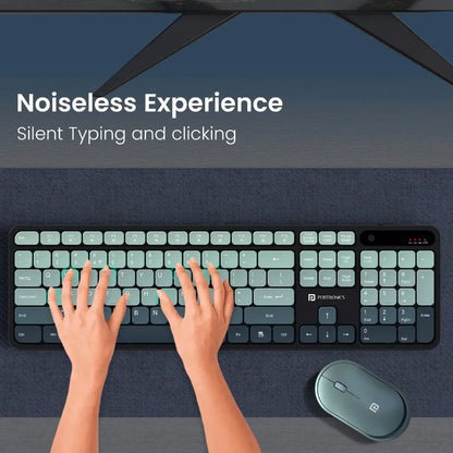 Portronics Key11 Combo POR 2611 Wireless Keyboard and Mouse Set - Grey-tpstech.in