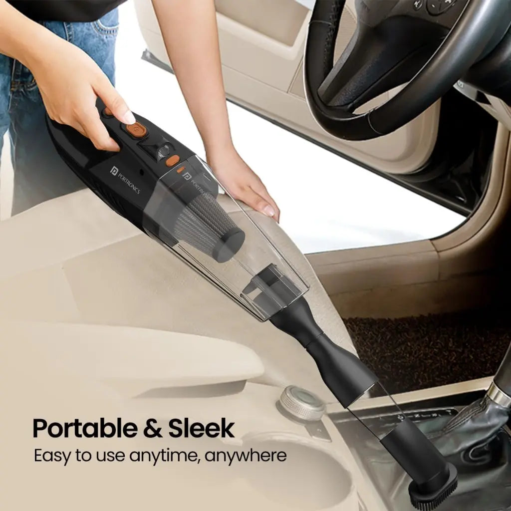 Portronics Mopcop POR 2573 Rechargeable Handheld Vacuum Cleaner with Washable HEPA Filter-tpstech.in