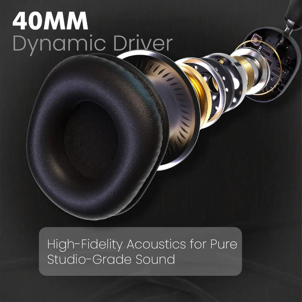 Portronics Muffs M6 POR 3261 Over Ear Wireless Bluetooth Headphone 40H Playtime-tpstech.in