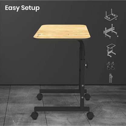 Portronics My Buddy D POR 1376 Adjustable Portable Laptop Table with Wheels-tpstech.in