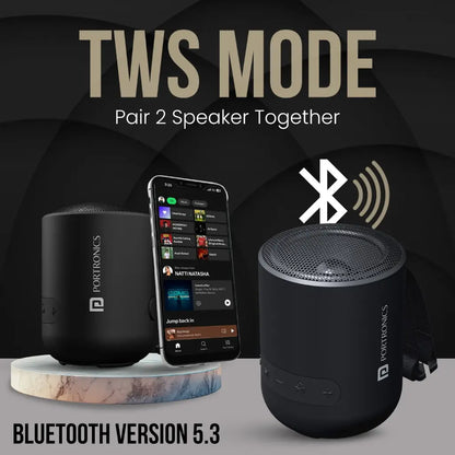 Portronics SoundPot POR‑280 20W Portable Bluetooth Speaker with Bluetooth 5.3 6H Playtime-tpstech.in