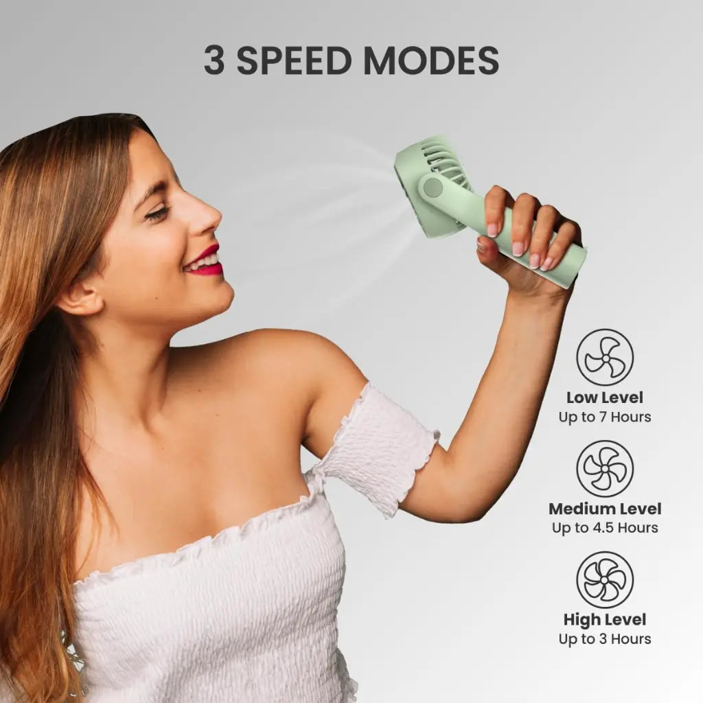 Portronics Toofan Mini POR 1927 Portable Rechargeable Pocket Fan-tpstech.in