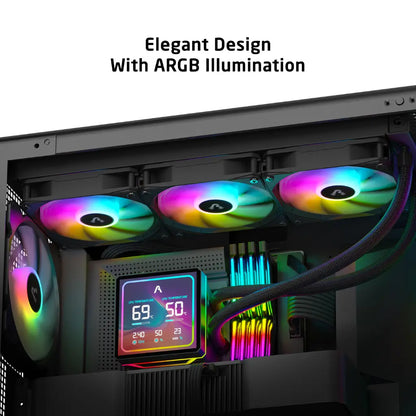 Prolab AI360 LCD 360mm AIO Liquid Cooler with 4″ IPS Display-tpstech.in