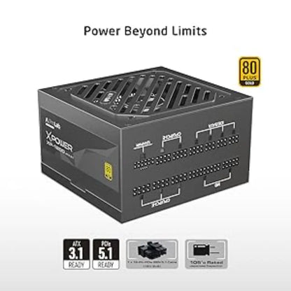 Prolab XPower XP‑1200 1200W ATX 3.1 80 Plus Gold Fully Modular Power Supply-tpstech.in