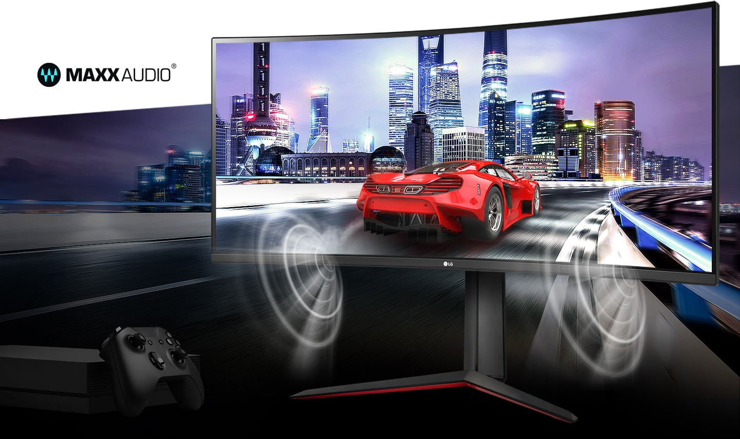 LG UltraGear 34GP63A 34" 160Hz 1440p WQHD VA Panel HDR10 Curved Gaming Monitor with Dual Speakers