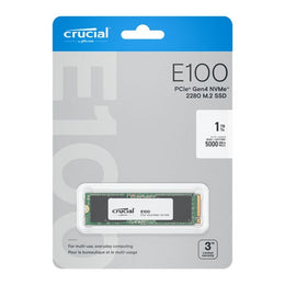 Crucial E100 1TB Gen4 M.2 NVMe Internal Solid-State Drive