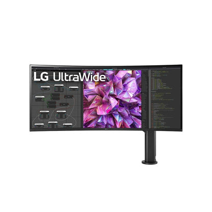 LG UltraWide 38WQ88C-W 38" QHD+ IPS Curved Monitor – 75Hz, 1ms, USB-C, HDR10, Built-in Speakers, Ergo Stand for Productivity