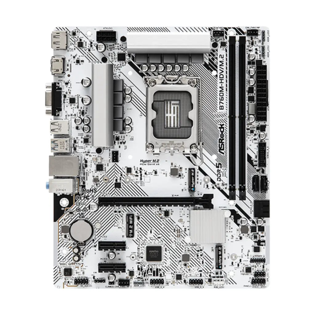 ASRock B760M-HDV/M.2 Intel B760 LGA1700 DDR5 Micro ATX Motherboard-tpstech.in