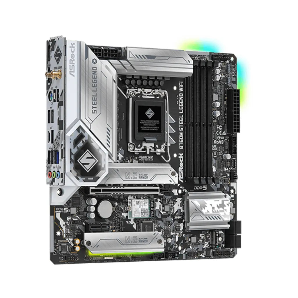 ASRock B760M Steel Legend Wi-Fi DDR5 Intel LGA 1700 Micro ATX Motherboard-tpstech.in