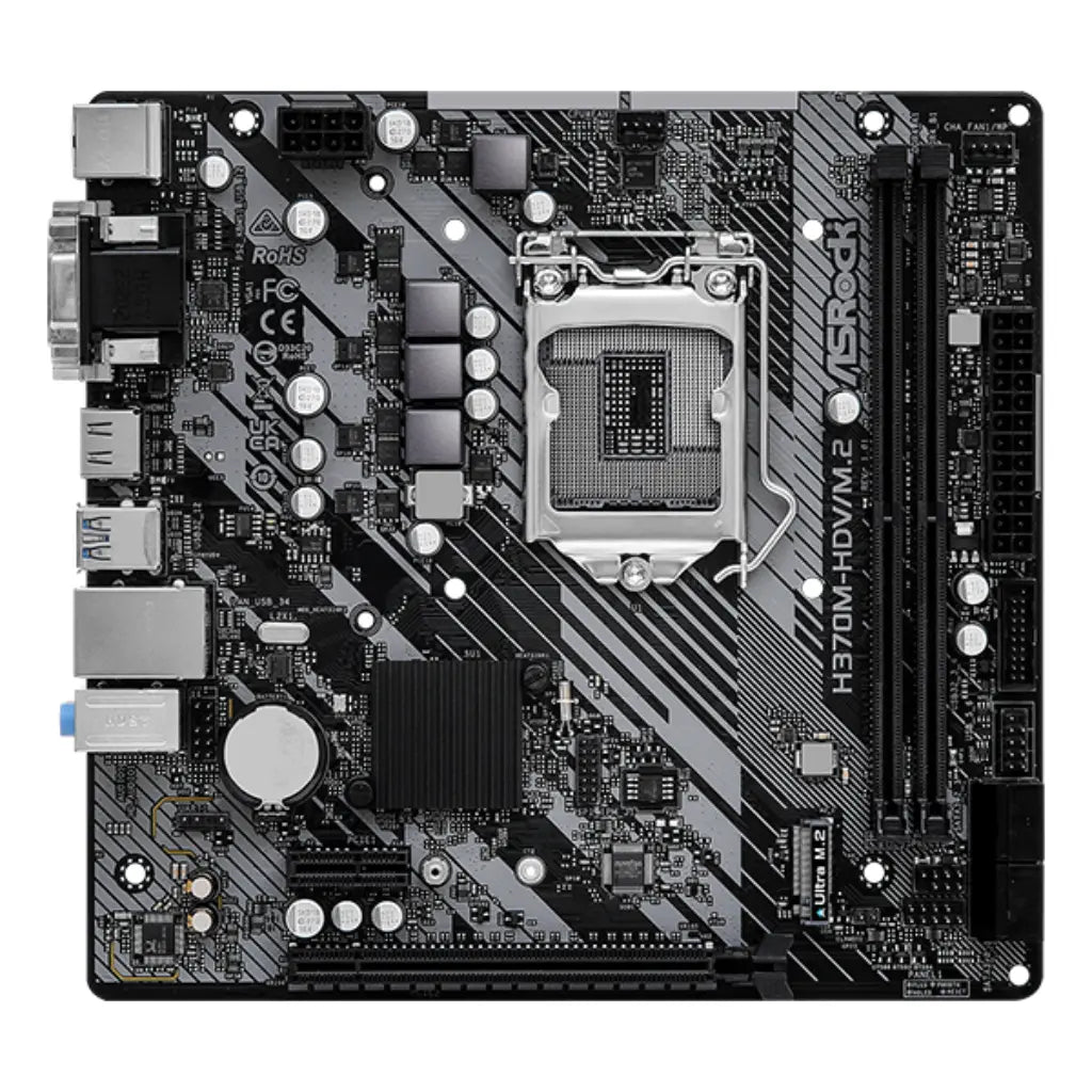 ASRock H370M-HDV/M.2 Intel H370 LGA1151 DDR4 Micro ATX Motherboard-tpstech.in
