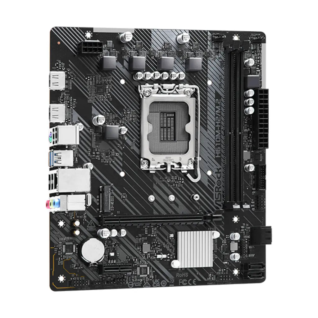 ASRock H610M-H2/M.2 2x DDR4 Intel LGA 1700 Micro ATX Motherboard-tpstech.in