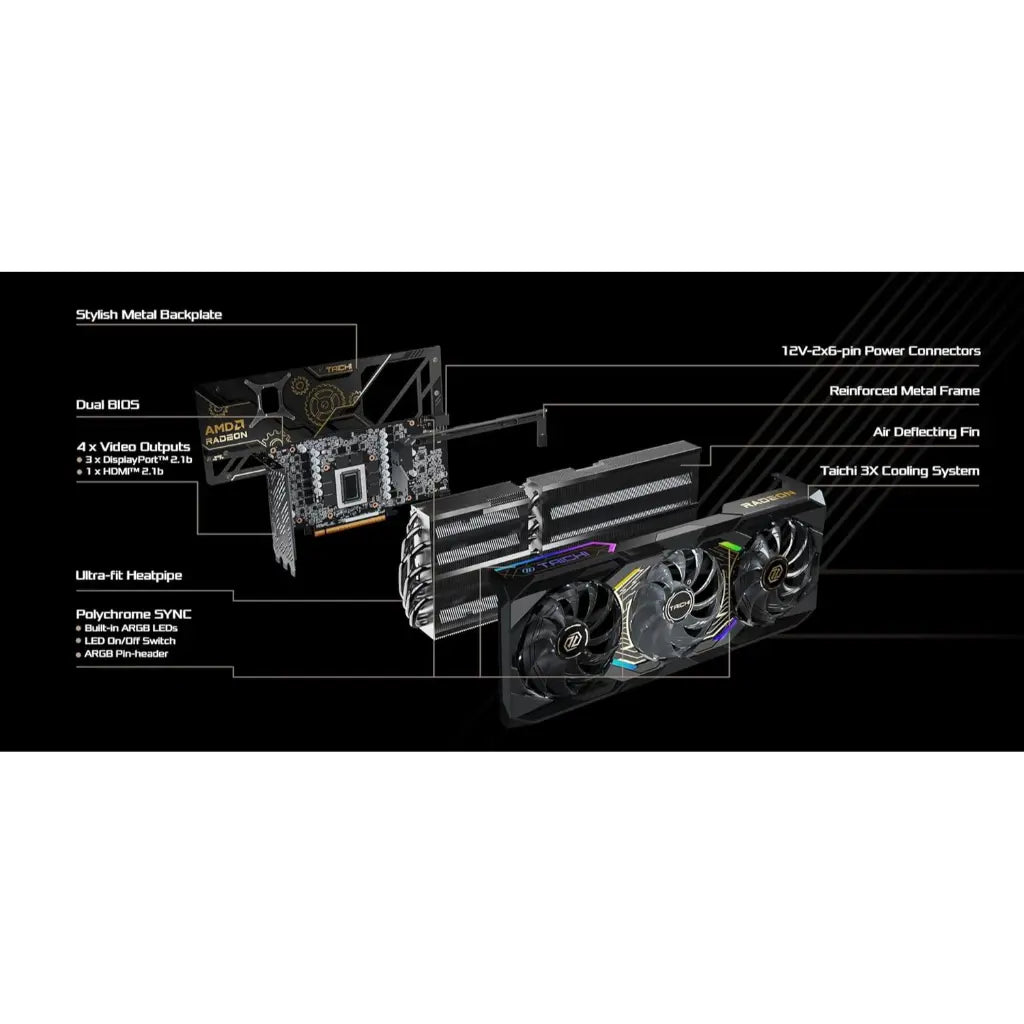 ASRock RX9070XT TC 16GO Radeon RX 9070 XT Taichi 16GB GDDR6 Graphics Card-tpstech.in
