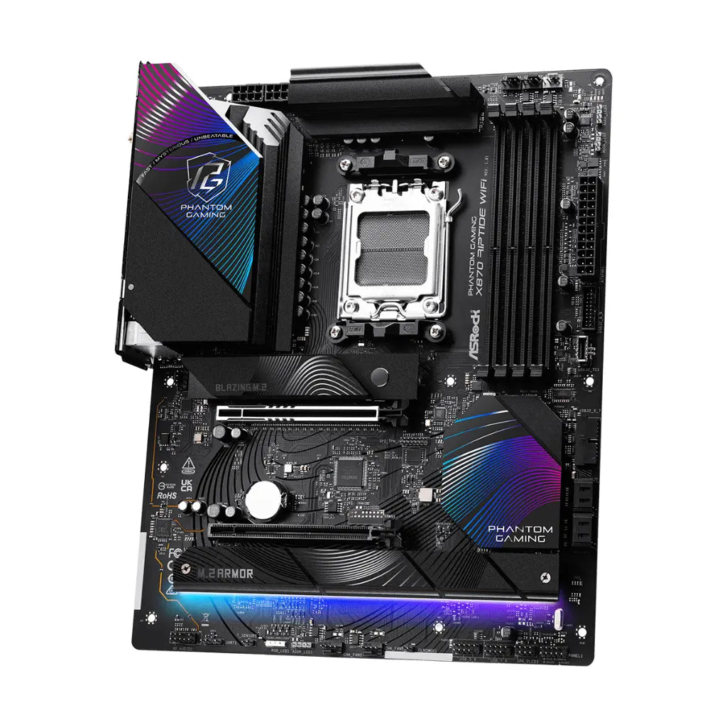 ASRock X870 Riptide Wi-Fi AMD X870 AM5 DDR5 ATX Motherboard-tpstech.in