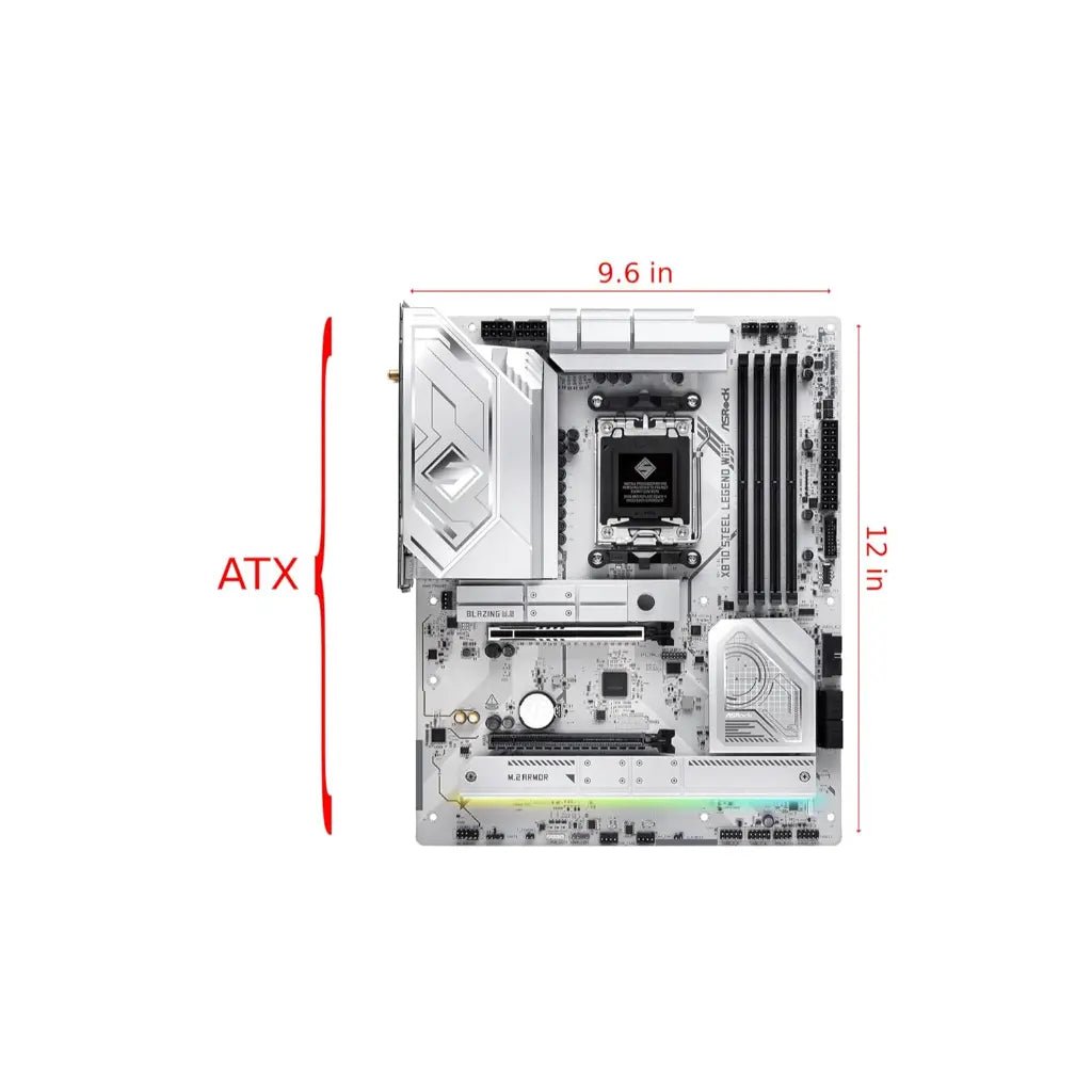 ASRock X870 Steel Legend WiFi AMD X870 AM5 DDR5 ATX Motherboard-tpstech.in