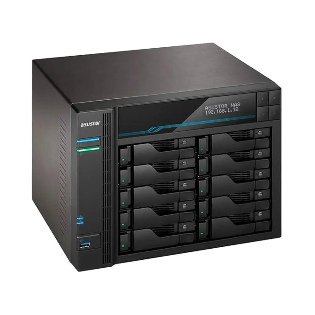 ASUSTOR Lockerstor 10 AS6510T 10 Bay Diskless NAS with Dual 10GbE and 2.5GbE Ports-tpstech.in