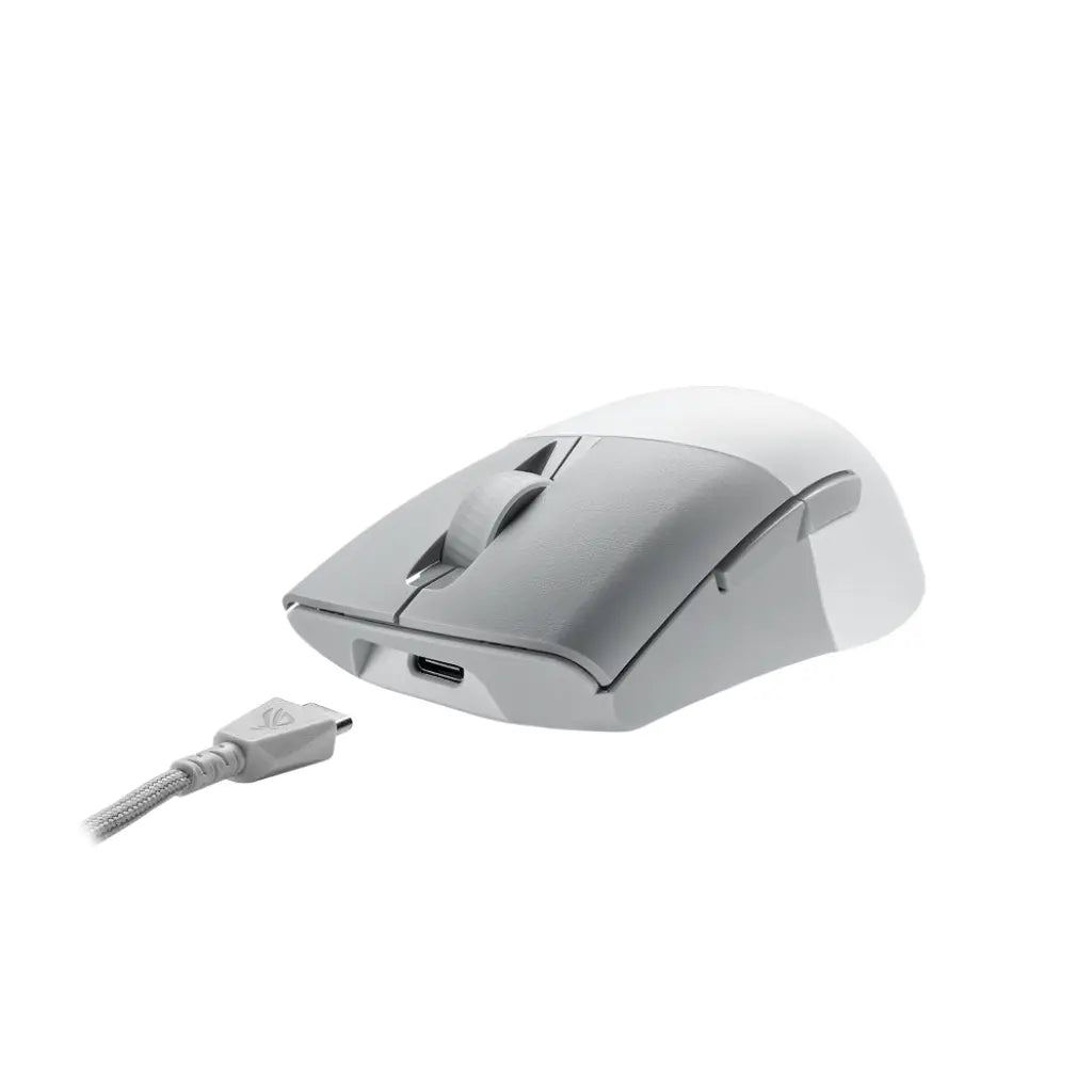 ASUS ROG Keris Wireless AimPoint Gaming Mouse 36000 DPI - White-tpstech.in