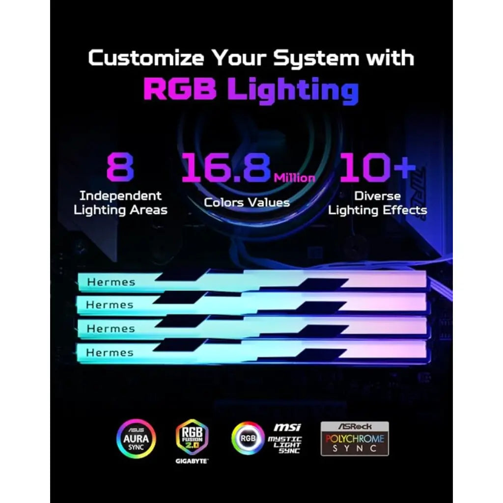 Acer Predator Hermes DDR5 96GB (48GBx2) 5600MHz CL28 288-Pin Gaming Desktop Memory-tpstech.in