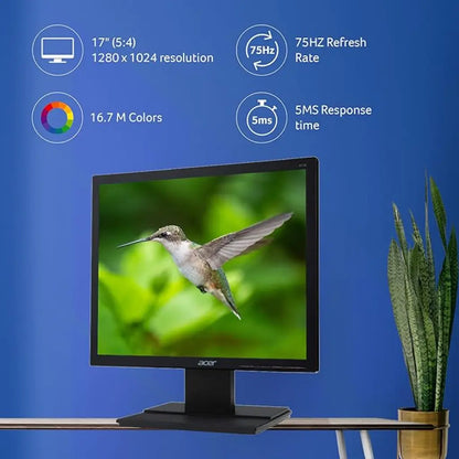 Acer V176L 17" 60Hz 5ms SXGA Resolution LED Monitor -tpstech.in