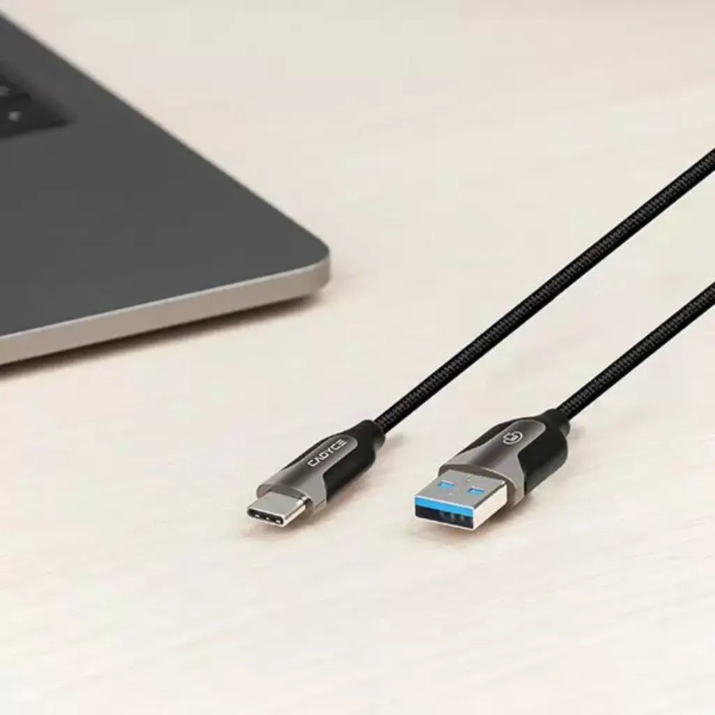 Cadyce CA-C3AM 1m USB-C to USB 3.0 A Male Cable 5Gbps Data Transfer Windows & Mac Compatible-tpstech.in