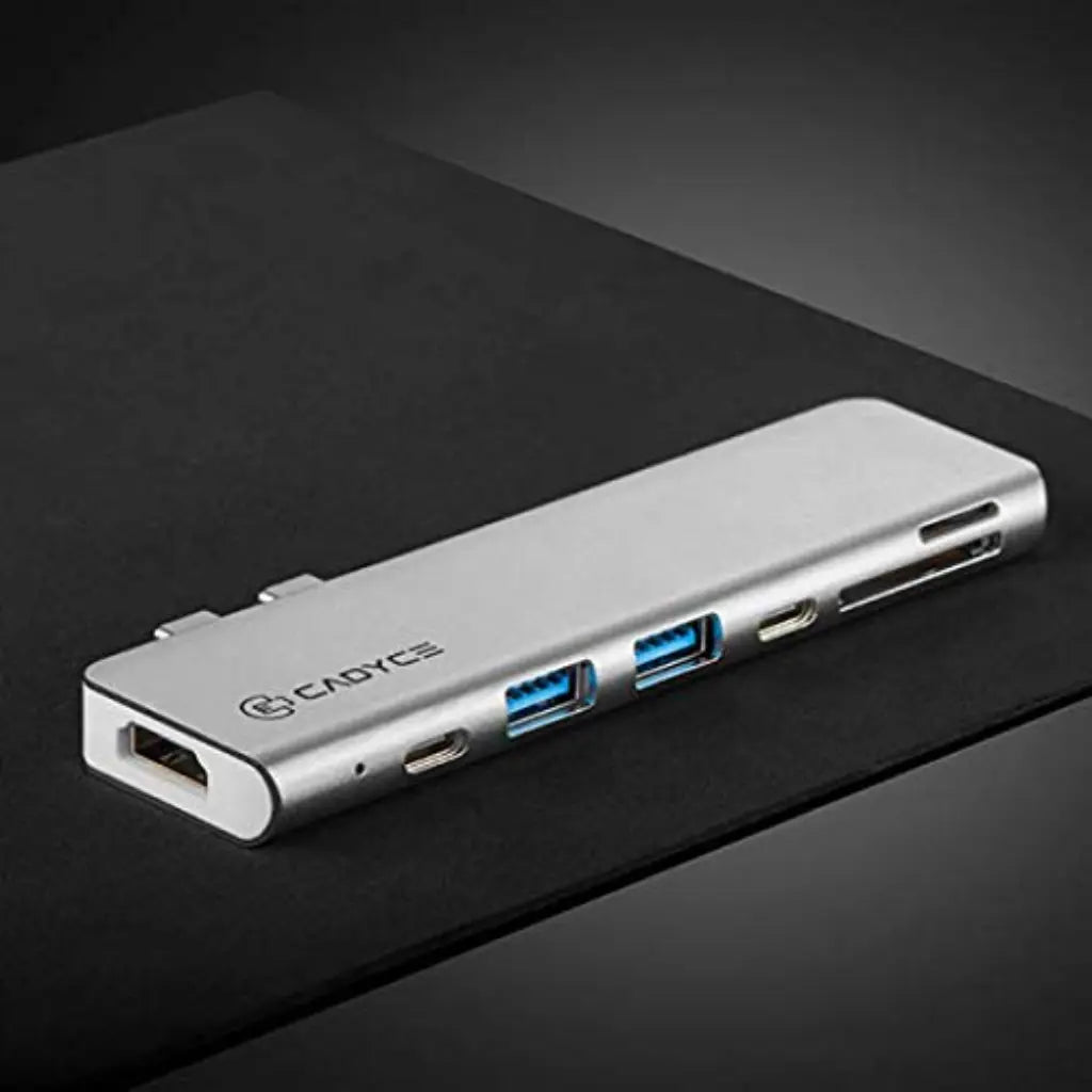 Cadyce CA-C3MDS Dual USB-C Mini Docking Station HDMI 4K USB 3.0 SD/MicroSD Slots Thunderbolt 3 Compatible-tpstech.in