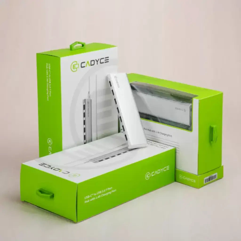 Cadyce CA-C7H USB-C to USB 3.0 7-Port Hub with 2.4A Charging Port-tpstech.in
