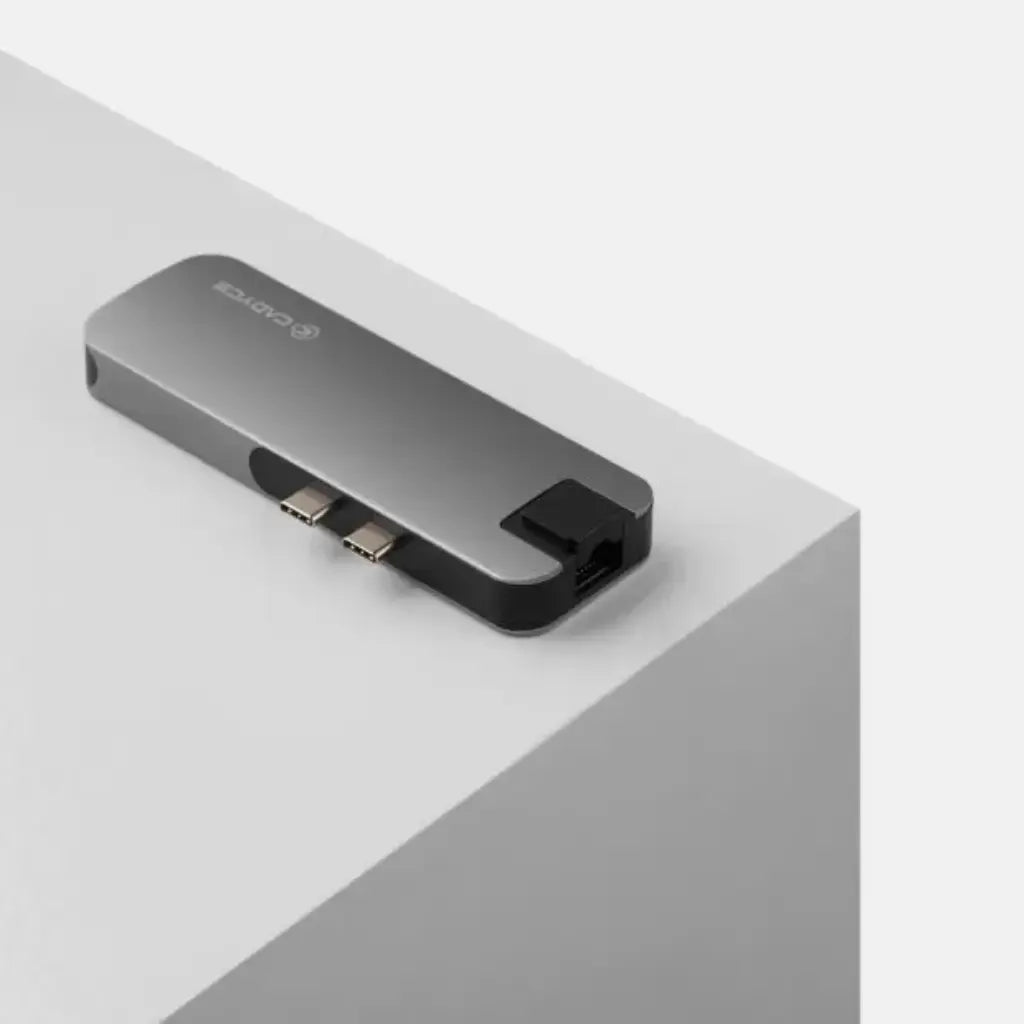 Cadyce CA-DUCDG Dual USB-C Docking Station with HDMI 4K Gigabit Ethernet USB 3.0 & 100W PD-tpstech.in