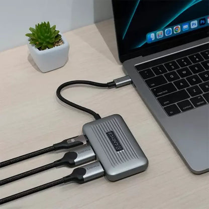 Cadyce CA-DUDP8K USB-C to Dual Display Port Converter 8K@30Hz Single / 4K@60Hz Dual