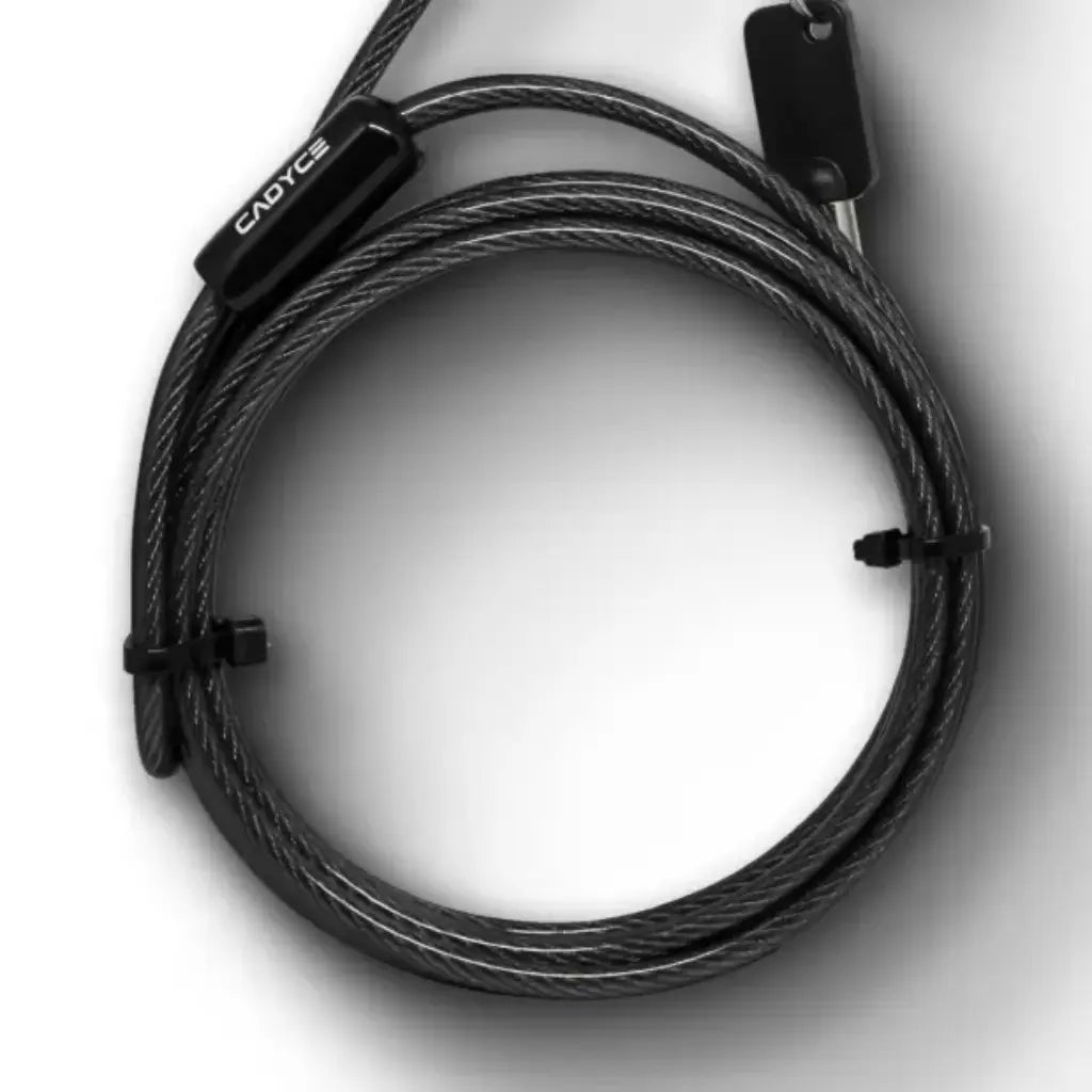 Cadyce CA-KWCLK Keyed Wedge Cable Lock for Noble Wedge Slot with Twisted Steel Cable and 2 Keys-tpstech.in