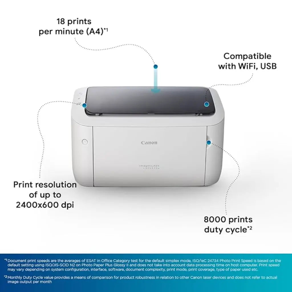 Canon imageCLASS LBP6030w Wi-fi Monochrome Laser Printer USB Connectivity 19 ppm-tpstech.in