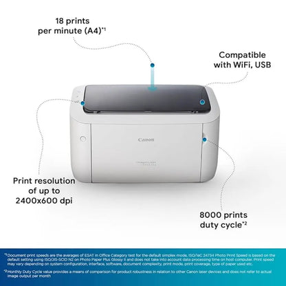 Canon imageCLASS LBP6030w Wi-fi Monochrome Laser Printer USB Connectivity 19 ppm-tpstech.in