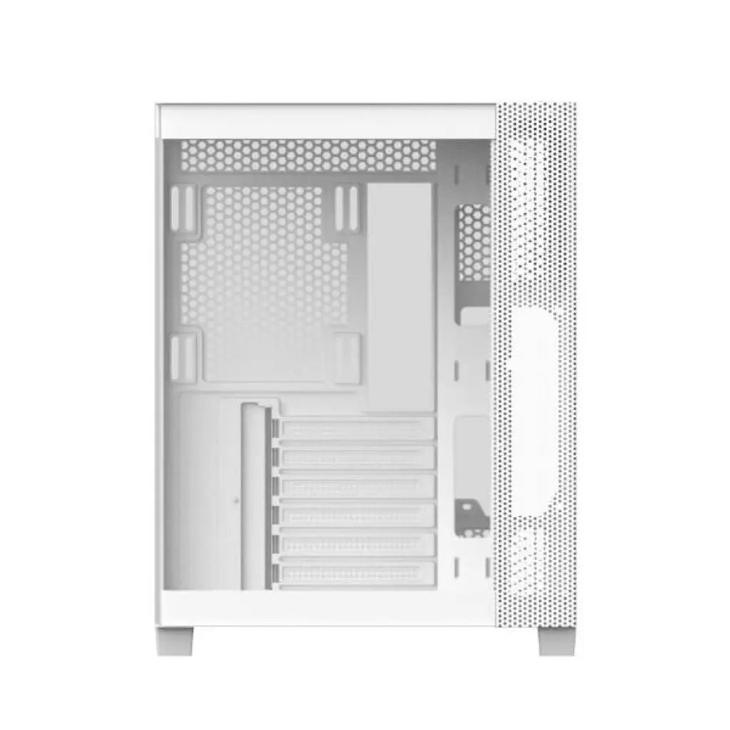 Cooler Master CD600 White ATX Mid Tower Computer Case Full Transparent Sea‑View Design-tpstech.in