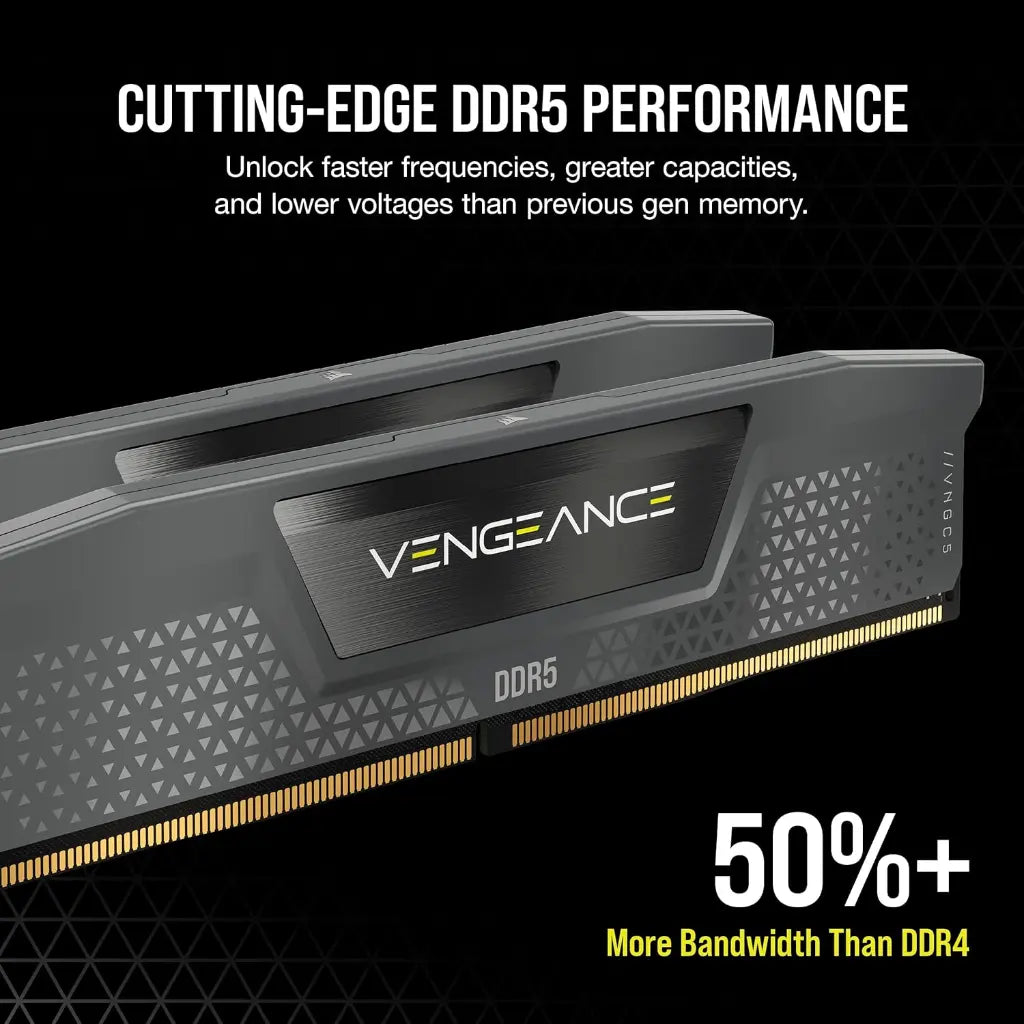 Corsair Vengeance 32GB DDR5 RAM 6000MHz CL38 Desktop Memory - Gray-tpstech.in