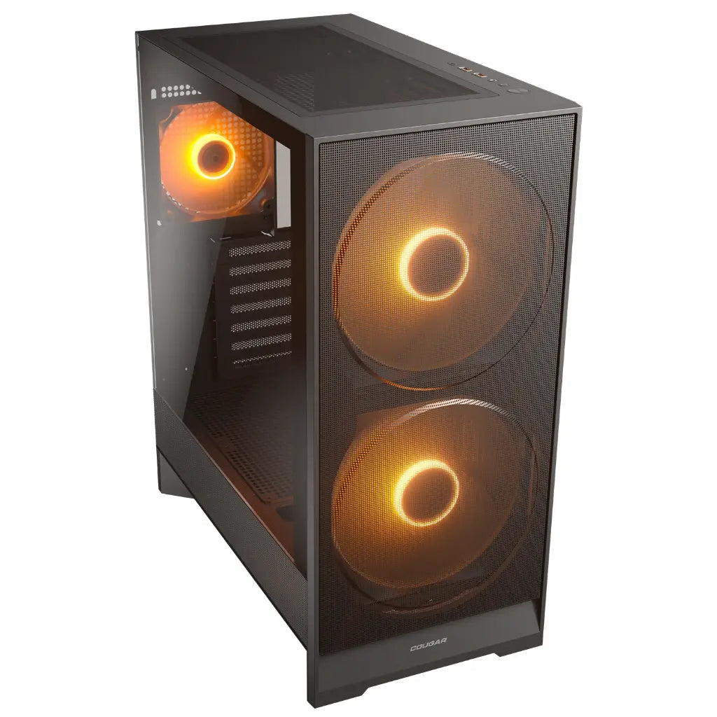 Cougar Airface 180 Tempered Glass Mid Tower Computer Case with Dual 180mm ARGB Fans-tpstech.in