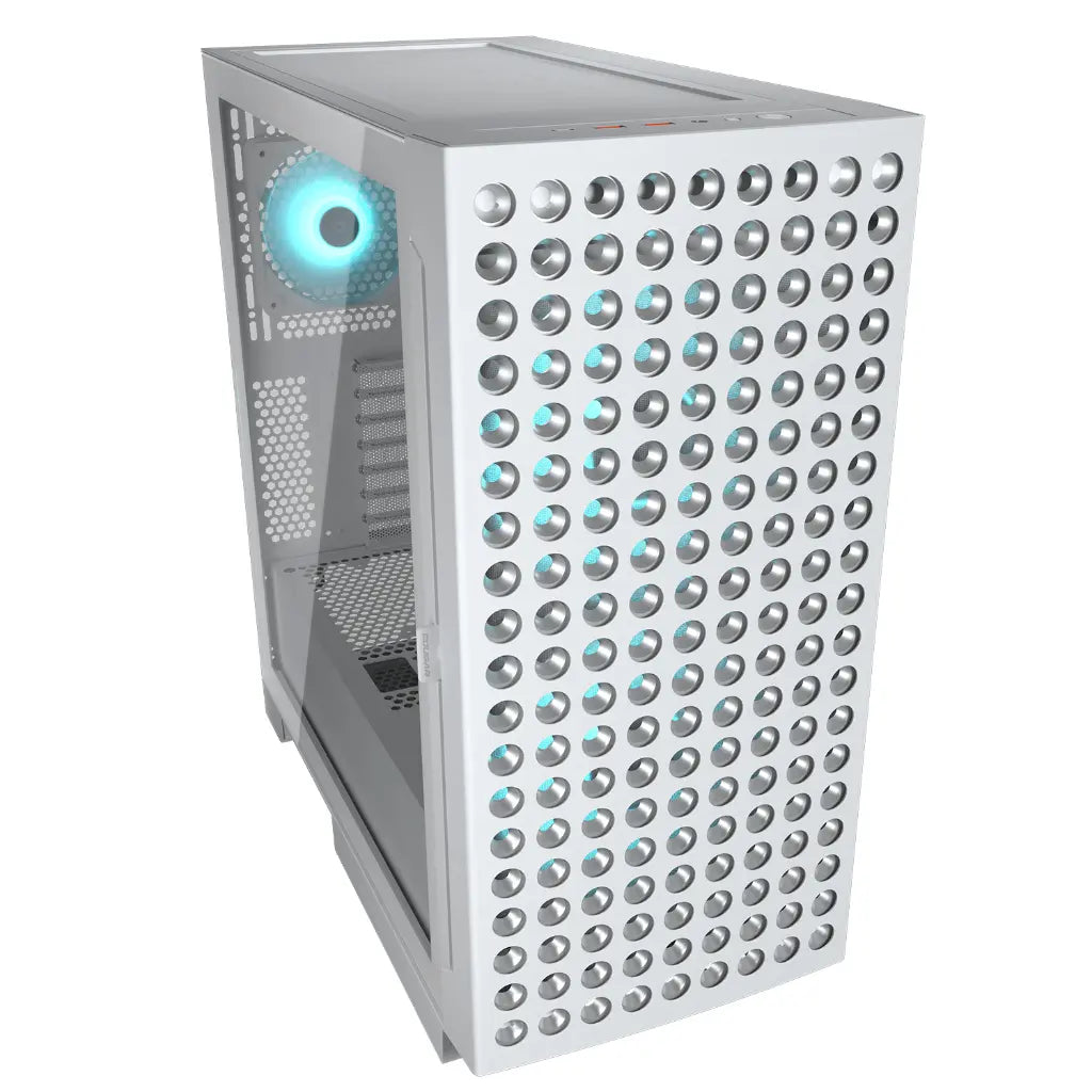 Cougar Airface Eco RGB Mid Tower PC Case with Dual 180mm ARGB PWM Fans - White-tpstech.in
