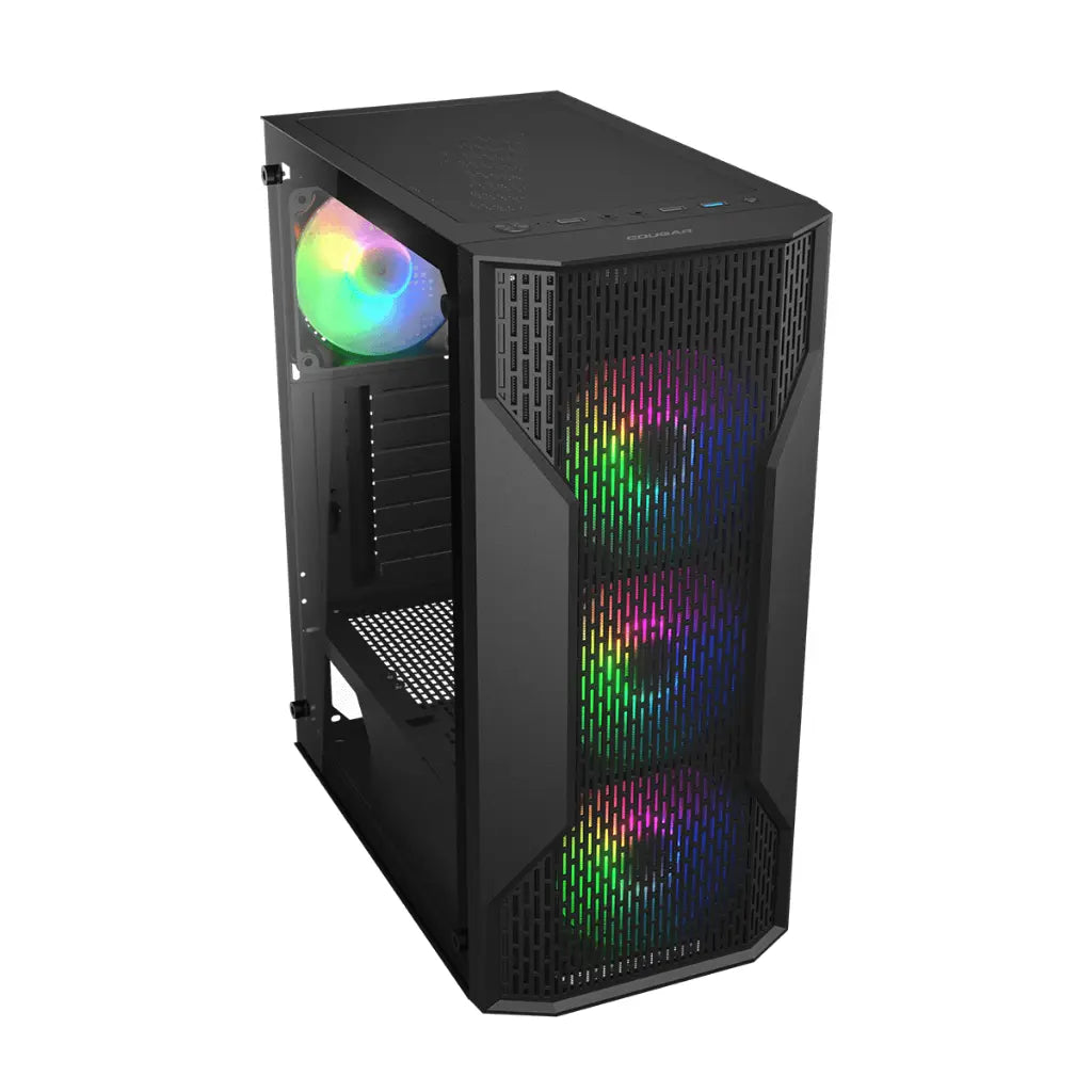 Cougar MX110 RGB Mid Tower ATX Case with 4 Pre‑Installed RGB Fans-tpstech.in