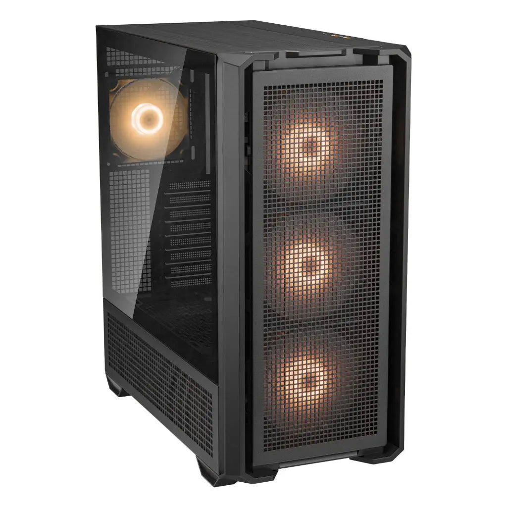 Cougar MX600 RGB CGR-57C9B-RGB ATX Full Tower PC Case with Tempered Glass 4 ARGB PWM Fans - Black-tpstech.in