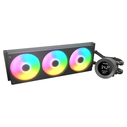 Cougar Poseidon Vistek ARGB 360 Analog Liquid Cooler with 1.9‑Inch Display - Black-tpstech.in