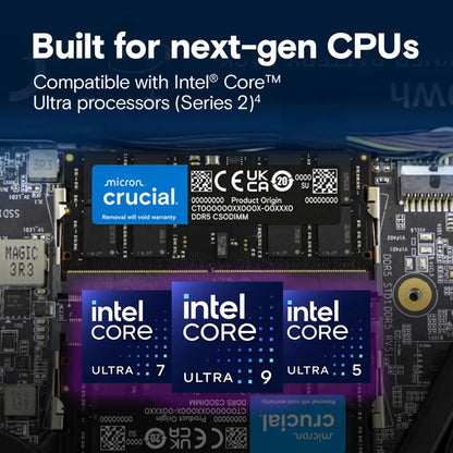 Crucial 24GB DDR5 RAM 6400MHz CL52 262-Pin CSODIMM Laptop Memory-tpstech.in