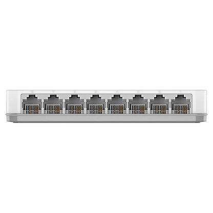 D Link DES 1008C 8 Port Fast Ethernet Unmanaged Switch Energy Efficient Fanless Design 