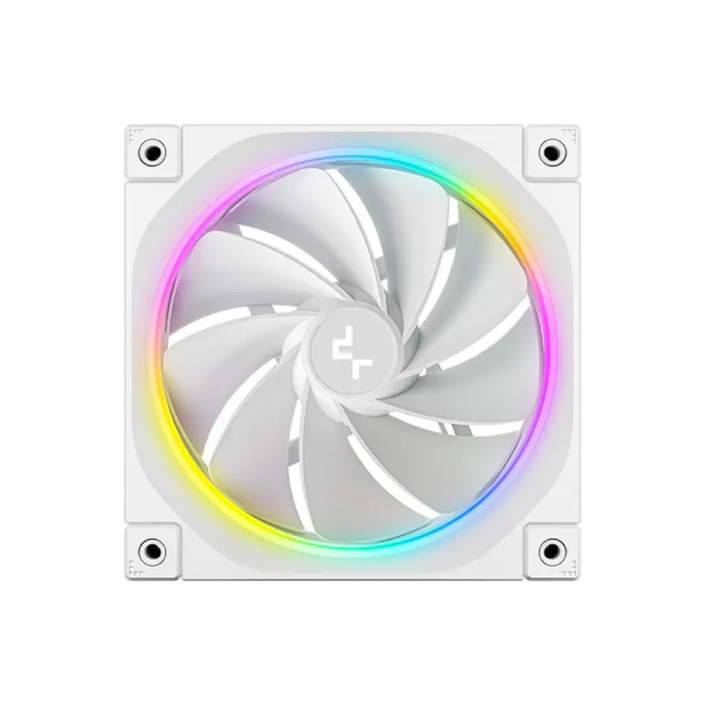DeepCool FL12R WH 3in1 ARGB Reverse Blade 120mm PWM Case Fan Pack - White-tpstech.in