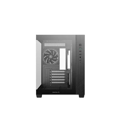 Deepcool CG330 3F Panoramic Dual‑Chamber Micro‑ATX Case with Tempered Glass - Black-tpstech.in